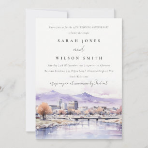 Boise Idaho Aquarell-Landschaft Hochzeit Jubiläum Einladung