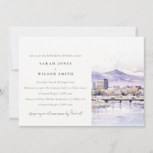 Boise, Idaho Aquarell-Landschafts Probeessen Einladung