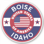 BOISE, Idaho Aufkleber (Vorderseite)