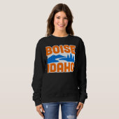 Boise Idaho | Bold River, Mountain & Pine Tree Sweatshirt (Vorne ganz)