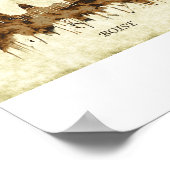 Boise Idaho Cityscape Poster (Ecke)