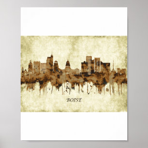 Boise Idaho Cityscape Poster