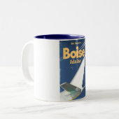 Boise Idaho Flugplakat Zweifarbige Tasse (Vorderseite Links)