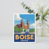 Boise Idaho Historic Building Vintage Art Postkarte (Stehend Vorderseite)