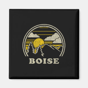 Boise Idaho Id T-Shirt Vintage Wandern Berge Te Magnet