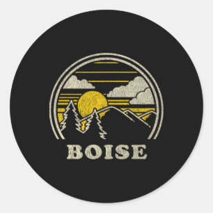Boise Idaho Id T-Shirt Vintage Wandern Berge Te Runder Aufkleber