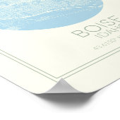 Boise Idaho Minimalistisch Pastel Blue Map Poster (Ecke)
