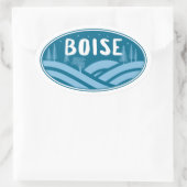 Boise Idaho Outdoor Ovaler Aufkleber (Tasche)