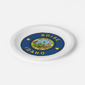 Boise Idaho Pappteller (Schrägansicht)