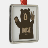 Boise Idaho Peace Bear Ornament Aus Metall (Rechts)