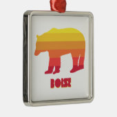 Boise Idaho Rainbow Bear Ornament Aus Metall (Rechts)