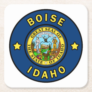 Boise Idaho Rechteckiger Pappuntersetzer