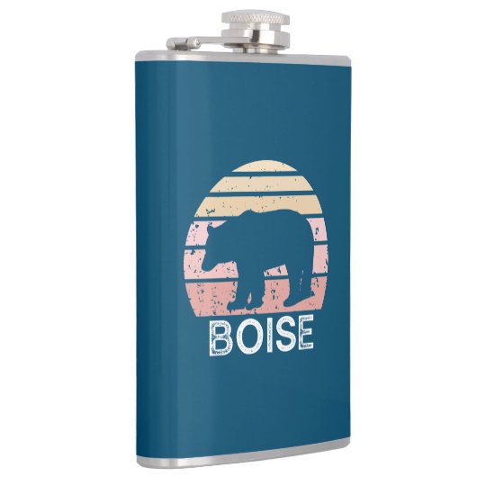 Boise Idaho Retro Bear Flachmann (Rechts)