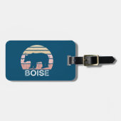 Boise Idaho Retro Bear Gepäckanhänger (Vorderseite horizontal)