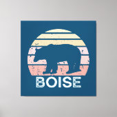 Boise Idaho Retro Bear Leinwanddruck (Vorderseite)