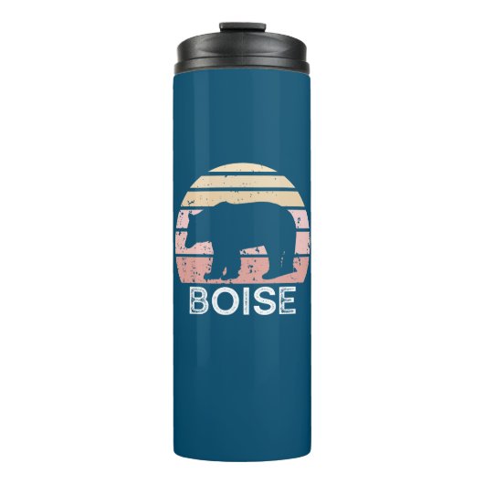 Boise Idaho Retro Bear Thermosbecher (Vorderseite)