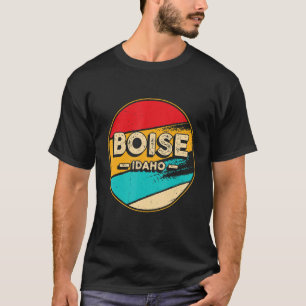 Boise Idaho Retro Vintag Sunset US Staat Boise T-Shirt