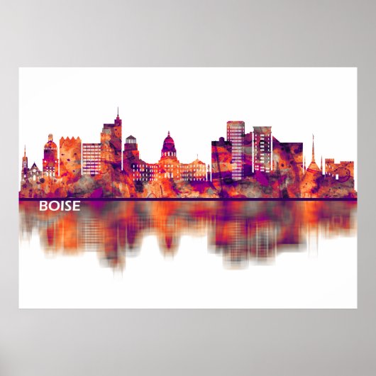 Boise Idaho Skyline Poster (Vorne)