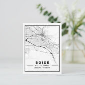 Boise Idaho USA Travel City Map Poster Postkarte (Stehend Vorderseite)