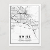 Boise Idaho USA Travel City Map Poster Postkarte (Vorderseite)