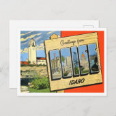 Boise, Idaho Vintag Big Letters Postcard Postkarte (Vorne/Hinten)