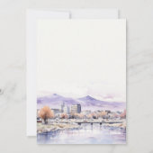 Boise, Idaho Watercolor Landscape Couples Shower Einladung (Rückseite)