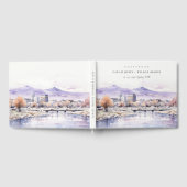 Boise, Idaho Watercolor Landscape Wedding Gästebuch (Voll)