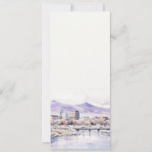 Boise, Idaho Watercolor Landscape Wedding Menu Einladung (Rückseite)