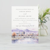 Boise, Idaho Watercolor Landscape Wedding Shower Einladung (Stehend Vorderseite)