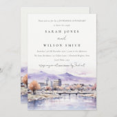 Boise Idaho Watercolor Scape Wedding Anniversary Einladung (Vorne/Hinten)