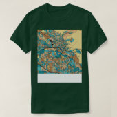 Boise Map Muster in Mitte Jahrhundert Pastel TShir T-Shirt (Design vorne)