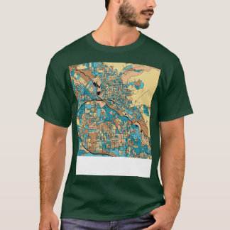 Boise Map Muster in Mitte Jahrhundert Pastel TShir T-Shirt