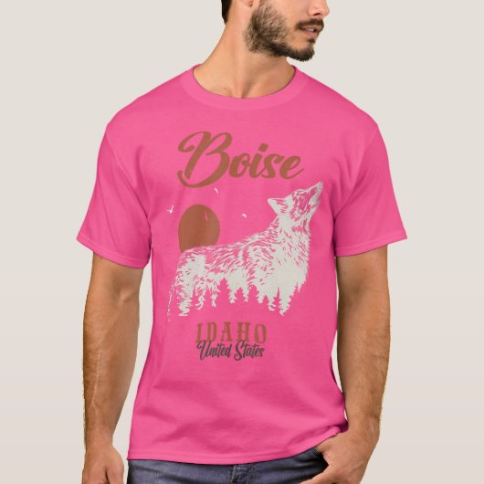 Boise Mountains Idaho Forest Wolf T-Shirt (Vorderseite)