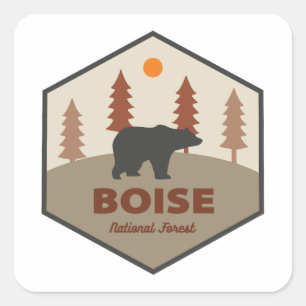 Boise National Forest Idaho Bear Quadratischer Aufkleber