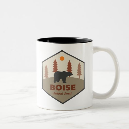 Boise National Forest Idaho Bear Zweifarbige Tasse (Rechts)