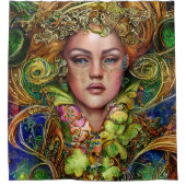 Boisterous Woman St. Patrick's Day Artwork Duschvorhang (Vorderseite)