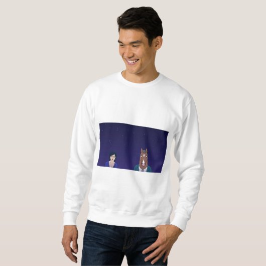 Bojack Horseman - Weißes Sweatshirt (Vorne ganz)