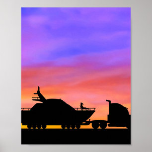 Bojack Reitwagen Schnellboot Abend Himmel Poster