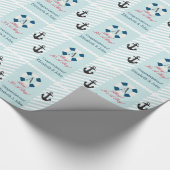 Boje mit Monogramm, neues nautischBaby Geschenkpapier (Ecke)