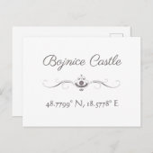 Bojnice Castle Latitude Länge Postkarte (Vorne/Hinten)