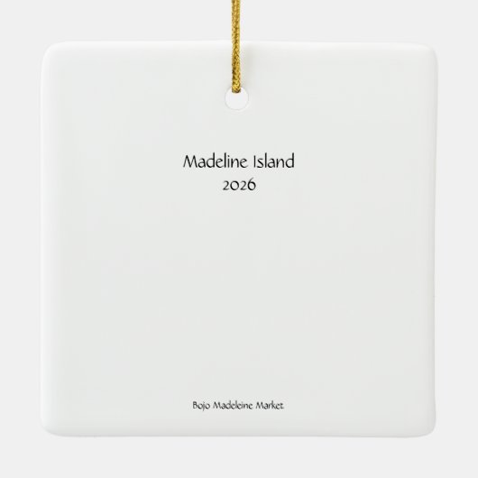 Bojo Bright Square Ornament (Rückseite)