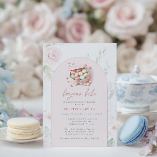 Bojour Bebe Watercolor French Baby Shower Einladung