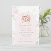 Bojour Bebe Watercolor French Baby Shower Einladung (Stehend Vorderseite)