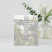 Bok Tower Wedding RSVP Personalisiert Karte (Stehend Vorderseite)