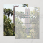 Bok Tower Wedding RSVP Personalisiert Karte (Vorne/Hinten)