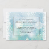 Bokah Schneeflocke-Winter-Hochzeits-Einladung Einladung (Vorderseite)
