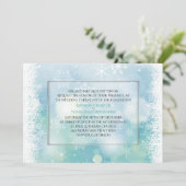 Bokah Schneeflocke-Winter-Hochzeits-Einladung Einladung (Stehend Vorderseite)