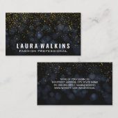 Boke Dark Blue | Gold gesprenkelt Visitenkarte (Vorne/Hinten)