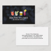 Boke Lights | Gemischte Cocktailgetränke Visitenkarte (Vorne/Hinten)