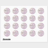 bokee Kristall Glitzer Monogram danke Sticker (Blatt)